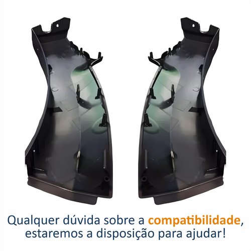 Par de Moldura Parachoque Dianteiro Renault Sandero Stepway 2012 Até 2014