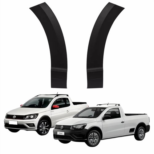 Par de Moldura Parachoque Dianteiro Vw Saveiro G7 G8 2017 Até 2023