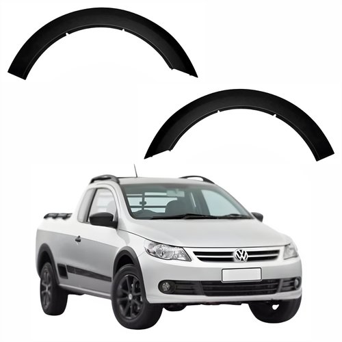 Par de Moldura Paralama Dianteiro Vw Saveiro G5 2008 Até 2012