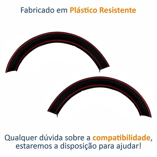 Par de Moldura Paralama Dianteiro Vw Saveiro G5 2008 Até 2012