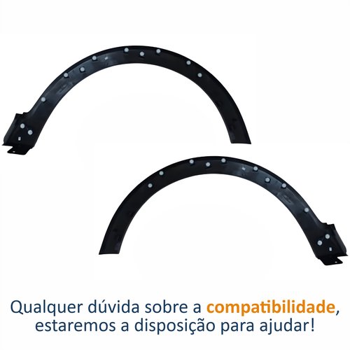 Par de Moldura Paralama Renault Captur 2017 Até 2024