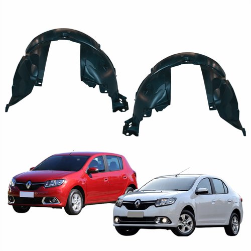 Par de Para-barro Dianteiro Renault Logan Sandero 2014 Até 2022