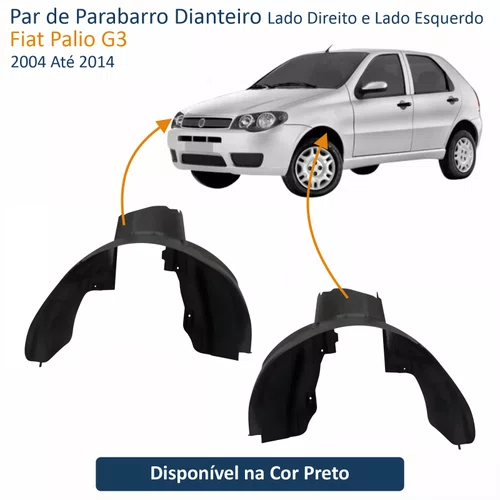 Par de Parabarro Dianteiro Fiat Palio G3 2004 Até 2014