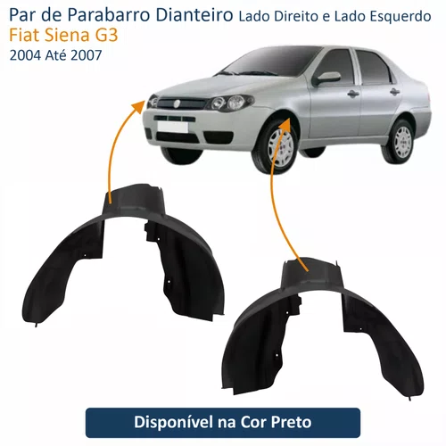 Par de Parabarro Dianteiro Fiat Siena G3 2004 Até 2007