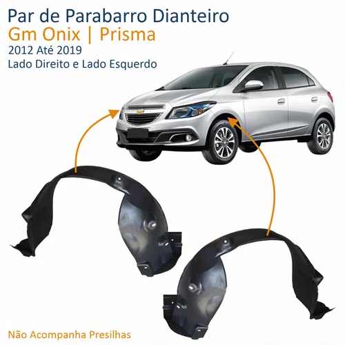 Par de Parabarro Dianteiro Gm Onix 2012 Até 2019