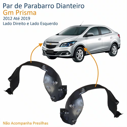 Par de Parabarro Dianteiro Gm Prisma 2012 Até 2019