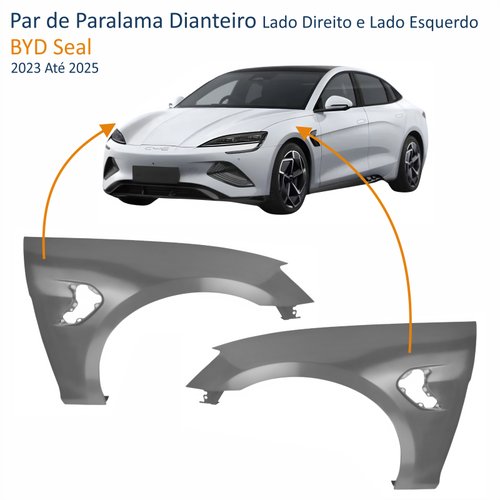 Par de Paralama Dianteiro BYD Seal 2023 Até 2025