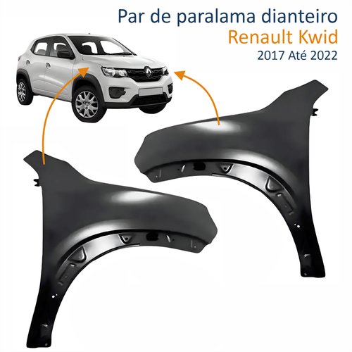 Par de Paralama Dianteiro Renault Kwid 2017 Até 2022