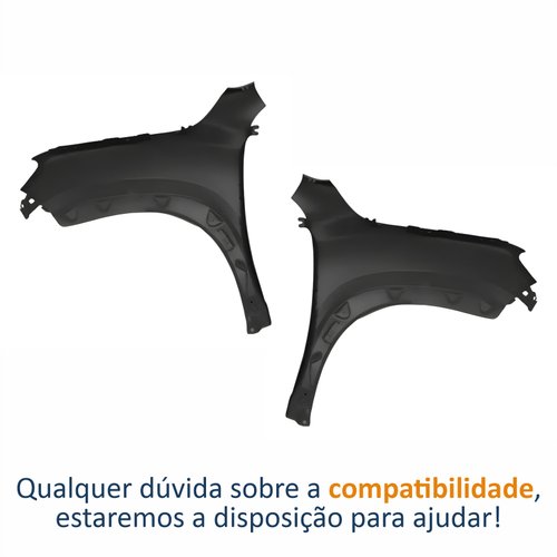 Par de Paralama Dianteiro Renault Kwid 2023 Até 2025