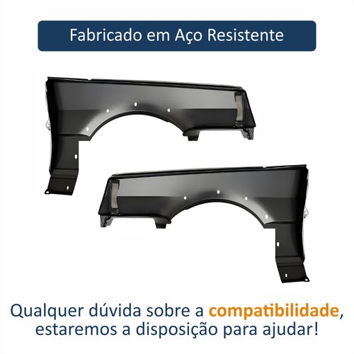 Par de Paralama Fiat Uno Way 2005 Até 2015 Com Furo