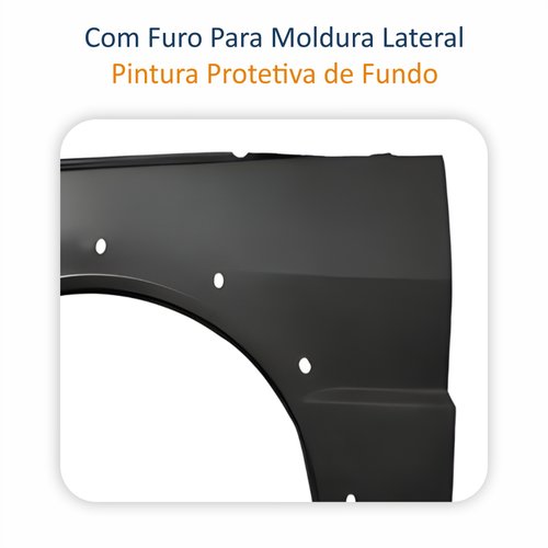 Par de Paralama Fiat Uno Way 2005 Até 2015 Com Furo