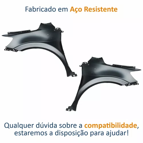 Par de Paralama Gm Sonic Hatch Sedan 2012 Até 2016