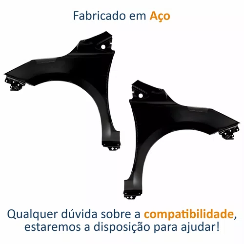 Par de Paralama Nissan Versa 2021 Até 2025