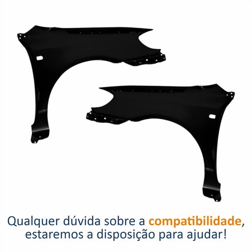 Par de Paralama Toyota Corolla 2003 Até 2008