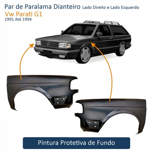 Par de Paralama Vw Parati G1 1991 Até 1994