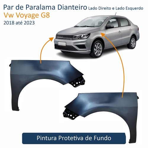 Par de Paralama Vw Voyage G8 2018 Até 2023