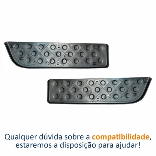 Par de Pisante Parachoque Traseiro Mitsubishi L-200 Triton 2008 Até 2014