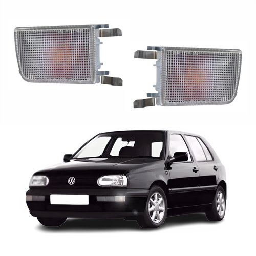 Par de Pisca Parachoque Vw Golf 1994 Até 1998 Cristal
