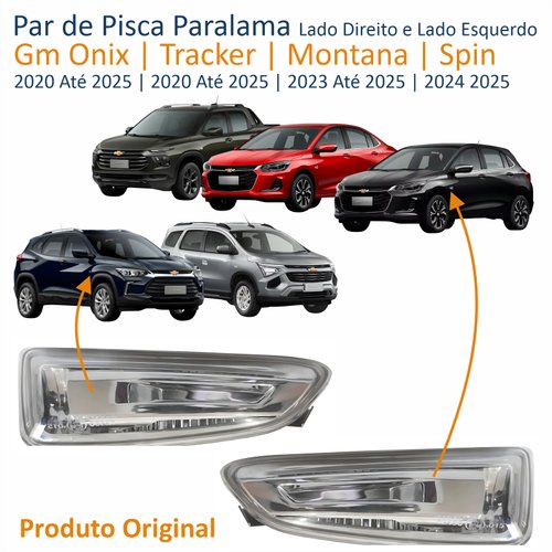 Par de Pisca Paralama Gm Onix Tracker 2020 Até 2025 Montana 2023 Até 2025 Spin 2024 2025 Produto Original