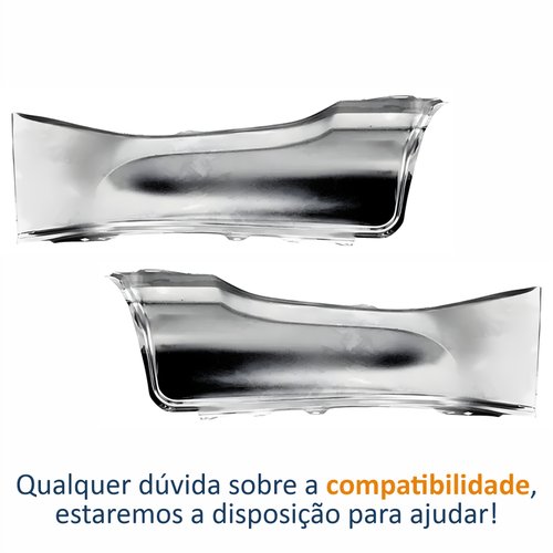 Par de Ponteira Parachoque Traseiro Toyota Hilux 2016 Até 2023 Cromado Original FPI