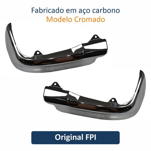 Par de Ponteira Parachoque Traseiro Toyota Hilux 2016 Até 2023 Cromado Original FPI