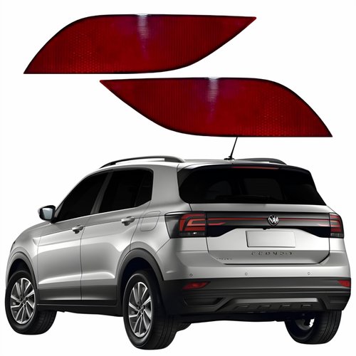 Par Refletor Parachoque Traseiro Vw T-Cross 2019 2020 2021 2022 2023