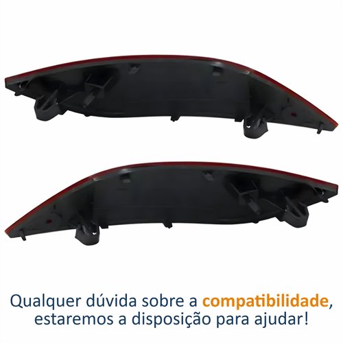 Par Refletor Parachoque Traseiro Vw T-Cross 2019 2020 2021 2022 2023