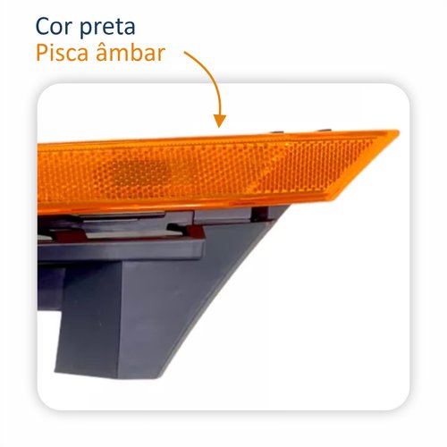 Par de Refletor Pisca Paralama Com Guia Ford Fusion 2006 Até 2009 Âmbar