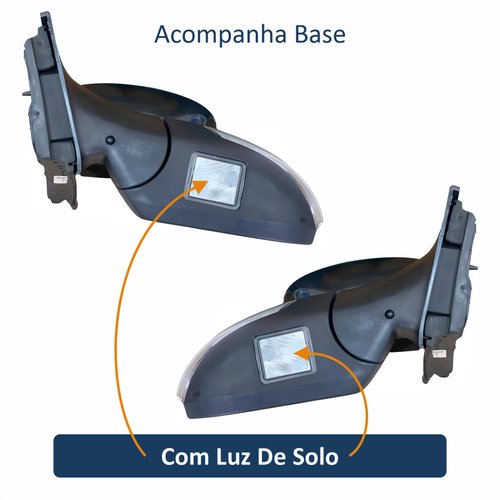 Par de Retrovisor Ford Focus 2014 Até 2016 Com Pisca Elétrico e Luz de Solo