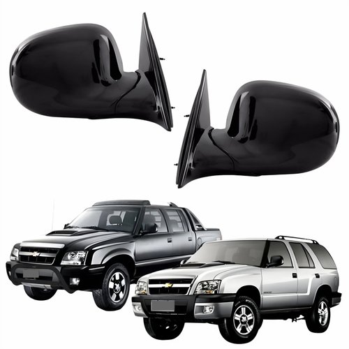 Par de Retrovisor Gm S10 Blazer 1995 Até 2011 Elétrico