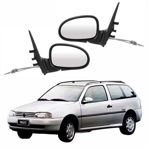 Par de Retrovisor Vw Parati G2 2 Portas 1996 Até 1999 Com Controle