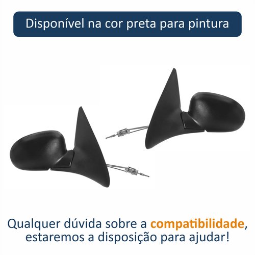 Par de Retrovisor Vw Saveiro G2 1998 Até 2000 Com Controle