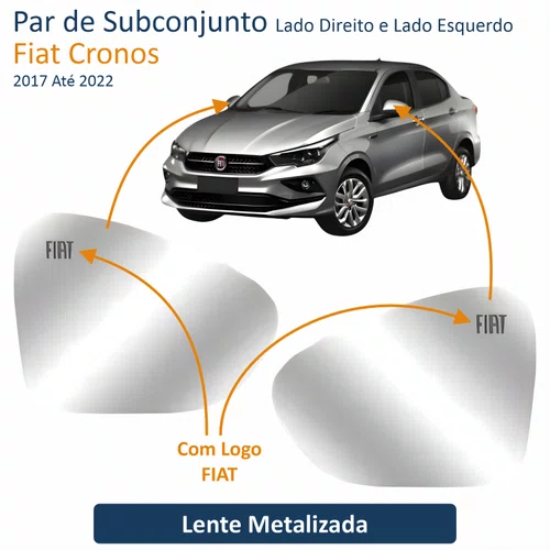 Par de Subconjunto Fiat Cronos 2017 Até 2022 Com Logo Fiat