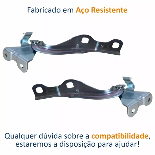 Par Dobradiça Capô Chevrolet Onix Prisma 2012 2013 2014 2015 2016 2017 2018 2019