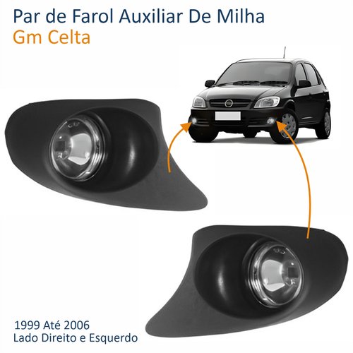 Par Farol Auxiliar De Milha Gm Celta 1999 Até 2006