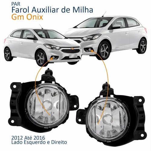 Par Farol Auxiliar De Milha Gm Onix 2012 2013 2014 2015 2016