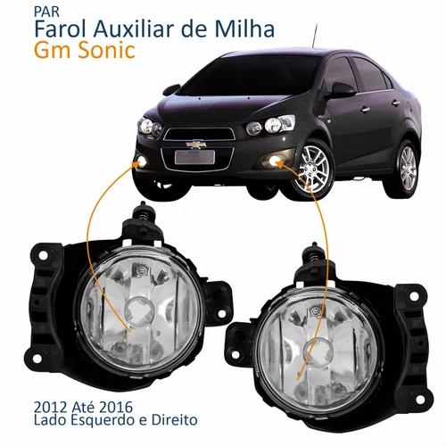 Par Farol Auxiliar De Milha Gm Sonic 2012 2013 2014 2015 2016