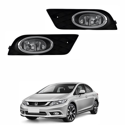 Par Farol Auxiliar De Milha Honda Civic 2012 Até 2015