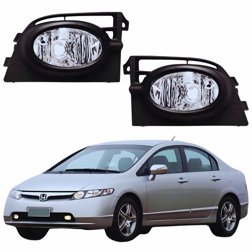 Par Farol Auxiliar De Milha Honda New Civic 2006 2007 2008 Par Farol Auxiliar De Milha Honda New Civic 2006 2007 2008