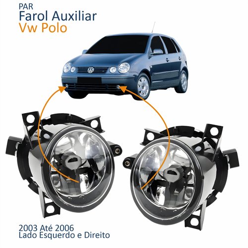 Par Farol Auxiliar De Milha Vw Polo 2003 2004 2005 2006