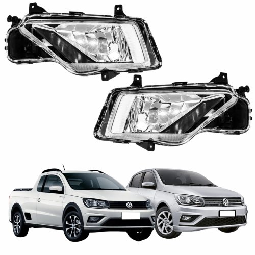 Par Farol Auxiliar de Milha Vw Saveiro G7 2016 Até 2020 Vw Saveiro G8 2020 Até 2022 Vw Gol G8 2020 Até 2022