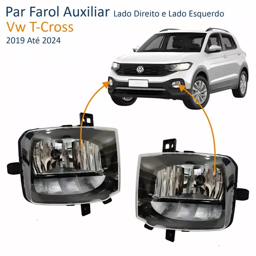Par Farol Auxiliar Vw T-Cross 2019 Até 2024 Full Led