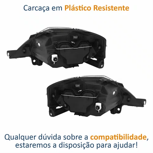 Par Farol Citroen C3 2003 Até 2012 Cromado Elétrico