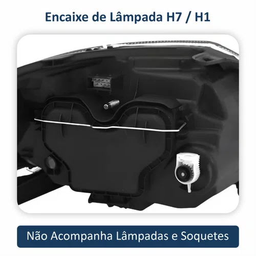 Par Farol Citroen C3 2003 Até 2012 Cromado Elétrico Com Motor