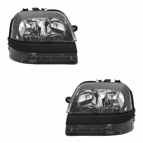 Par Farol Fiat Doblo 2002 Até 2009 Mascara Negra