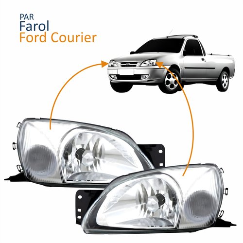 Par Farol Ford Courier 2000 Até 2010 Pisca Cristal