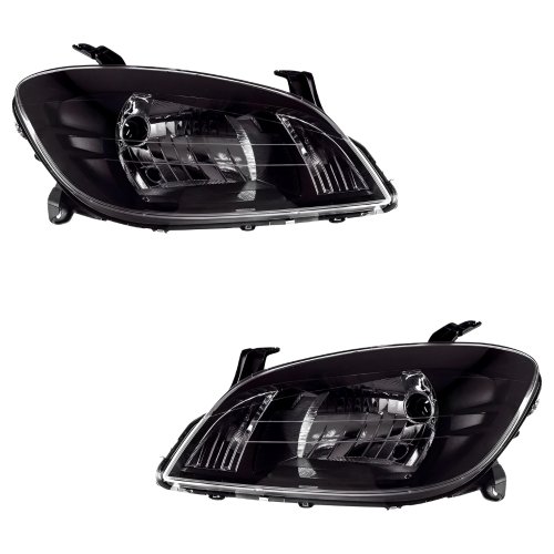 Par Farol Gm Celta Prisma 2012 Até 2014 Mascara Negra  