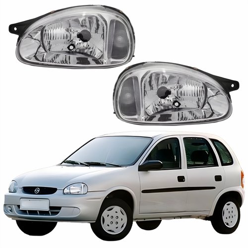 Par Farol Gm Corsa 2000 2001 2002 Carcaça Preta
