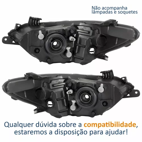 Par Farol Gm Onix 2017 Até 2020 Máscara Negra