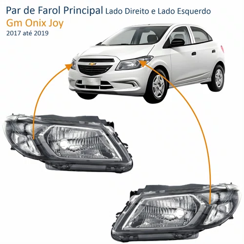Par Farol Gm Onix Joy 2017 até 2019 Fumê